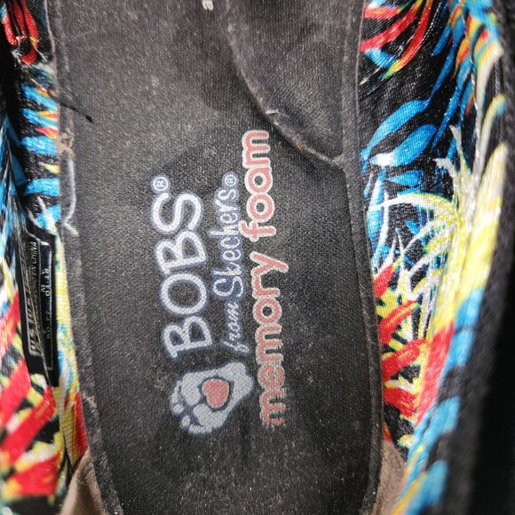 Sketchers Bobs Black Espadrille Wedge Style Sz 8.5 - Picture 6 of 11